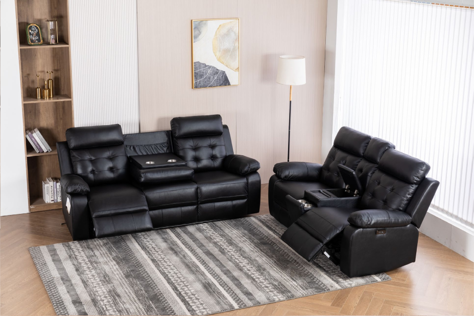 BERKELEY – BLACK LEATHER PU