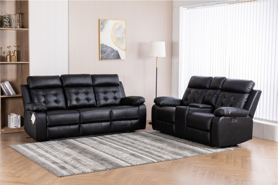 BERKELEY – BLACK LEATHER PU